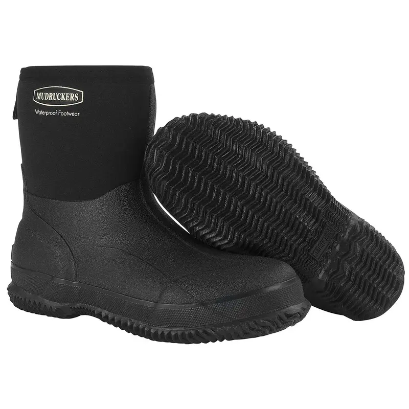 Mudruckers Waterproof Mid Boots, Black