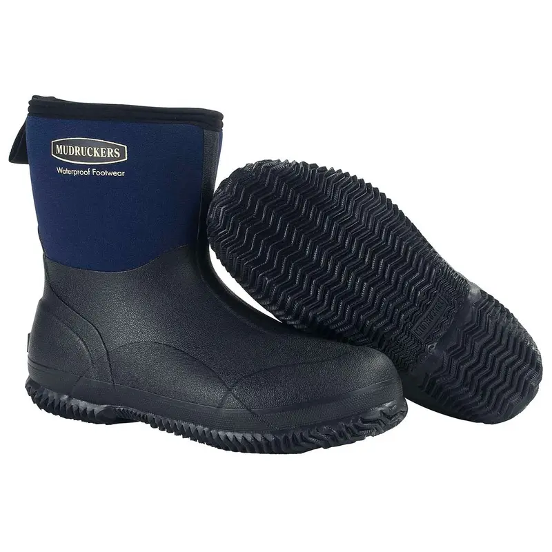 Mudruckers Waterproof Mid Boots, Navy