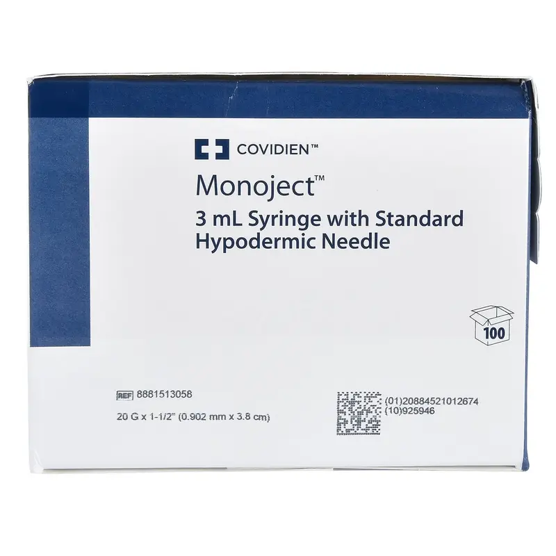 Ideal Luer Lock Syringe/Needle Combo, Boxes