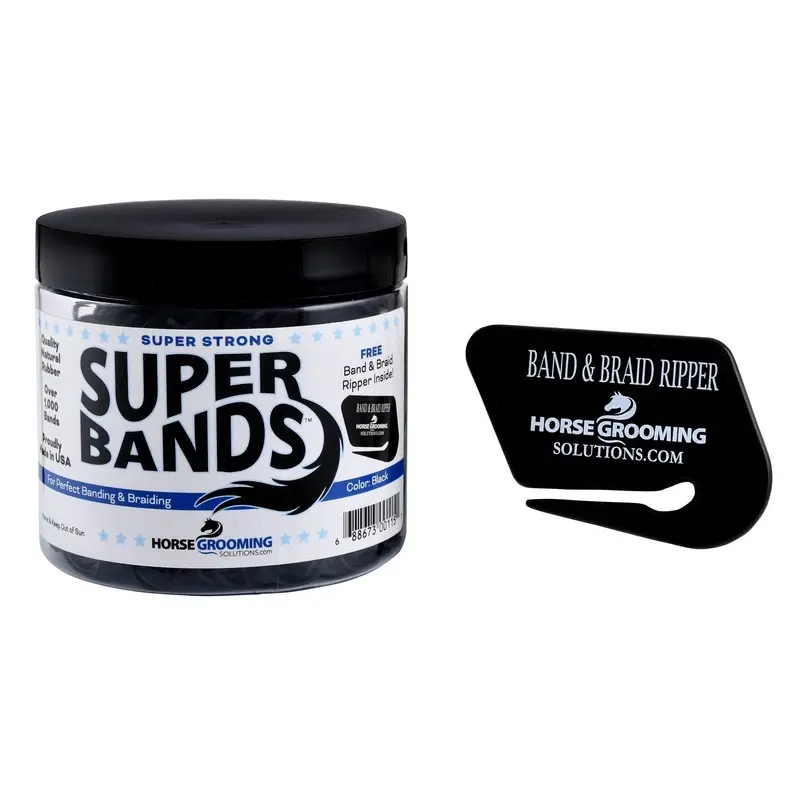 Super Bands Horse Grooming Rubberbands for Banding & Braiding
