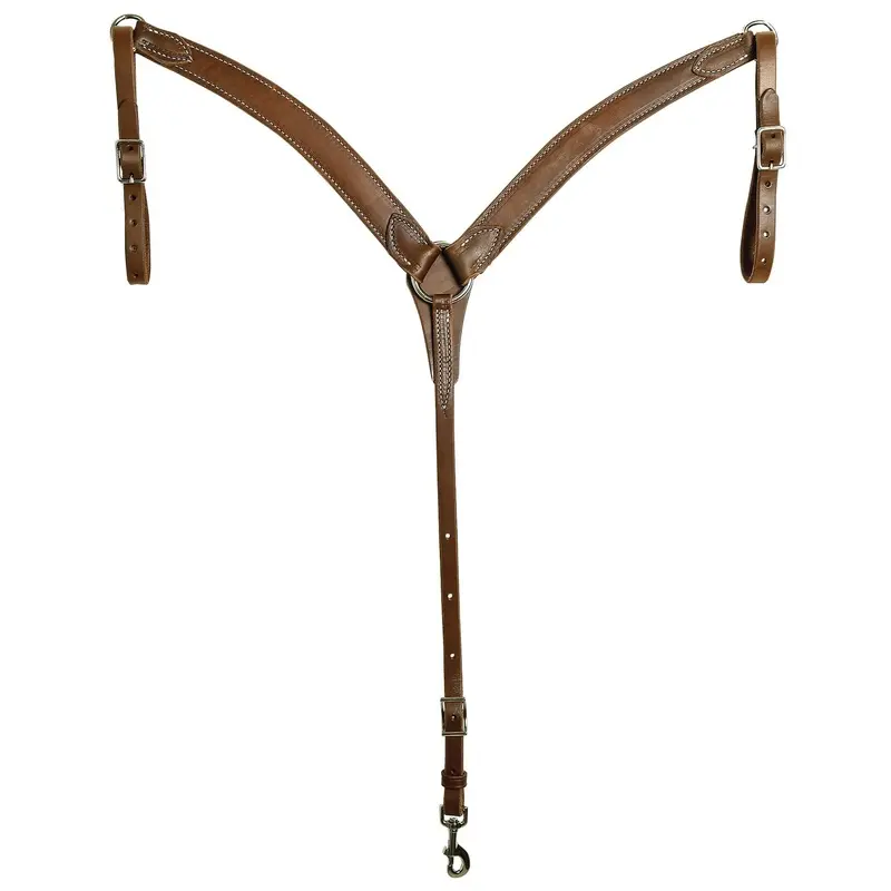 Amish-Made Contoured Leather Breast Collar for Horses