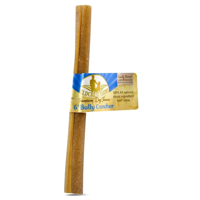Fieldcrest Farms Bully Crunchers Bully Stick Dog Treats, 6"