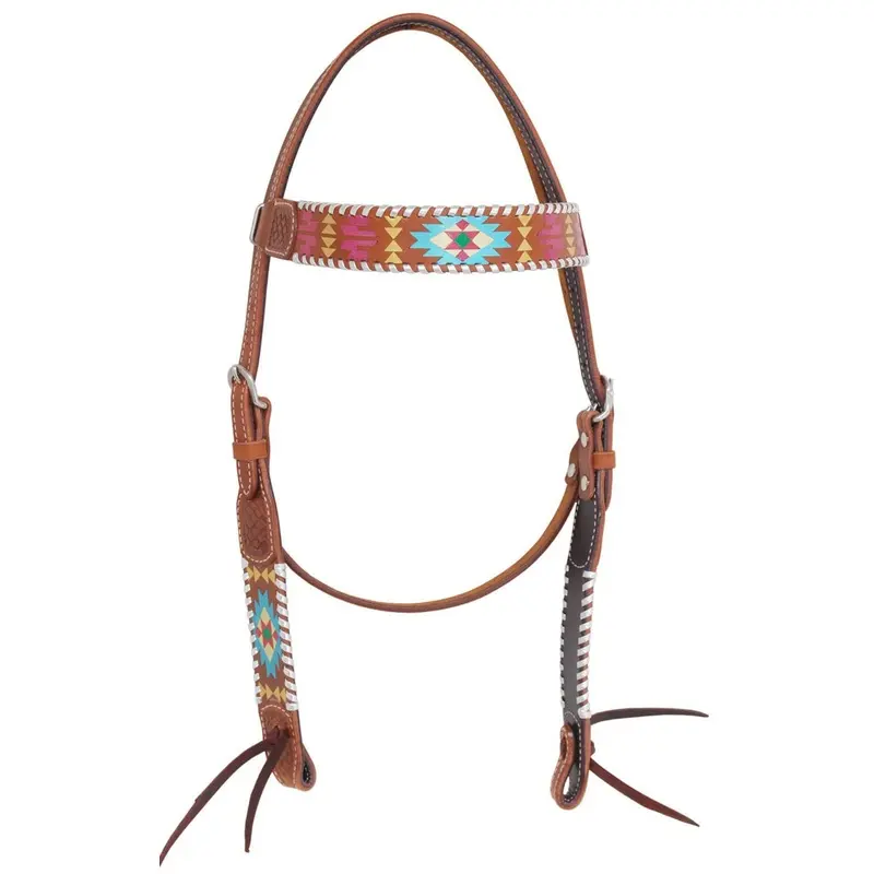 Rafter T Painted Aztec Browband Headstall