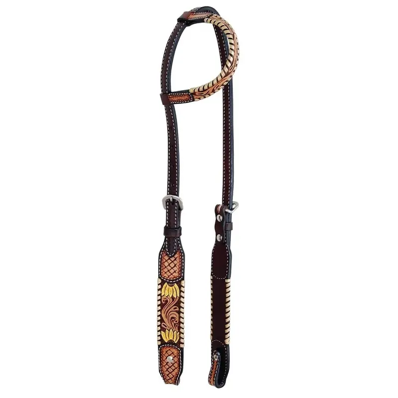 Rafter T Painted Sunflower Single Ear Headstall