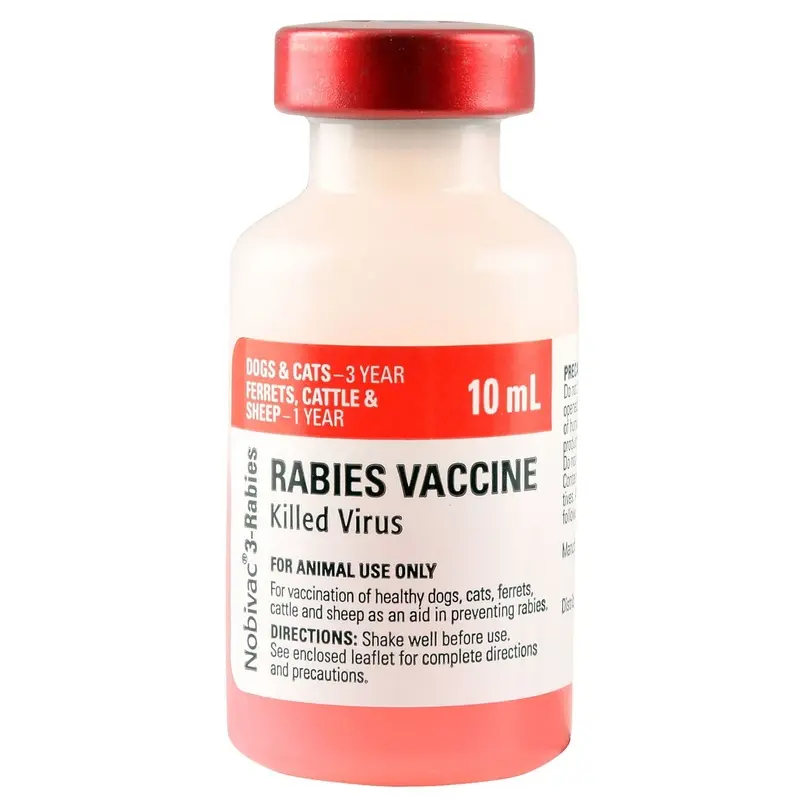 Nobivac 3 Rabies Vaccine for Dogs, Cats & Cattle (No Tags)