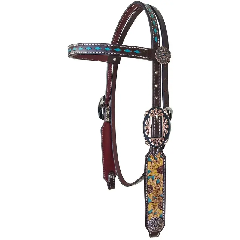 Showman "Sunflower & Buckstitch" Headstall