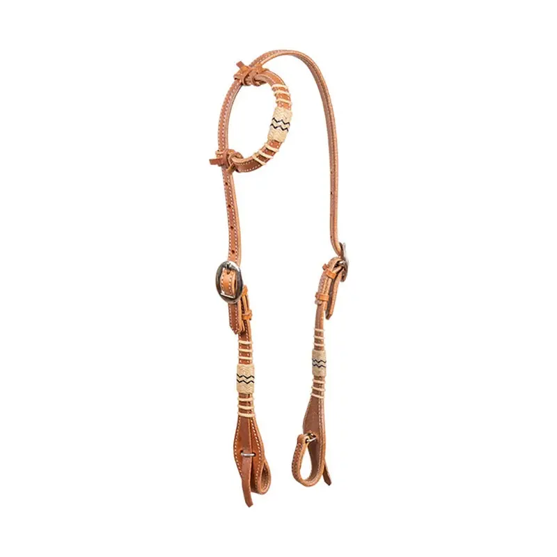 Harness and Rawhide One Ear Leather Headstall