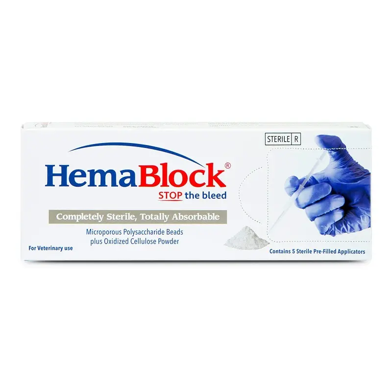 HemaBlock Hemostatic Powder, 0.5 gm Syringe Applicators, 5 pk