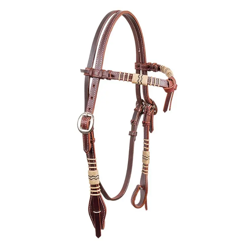 Latigo and Rawhide Futurity Leather Headstall