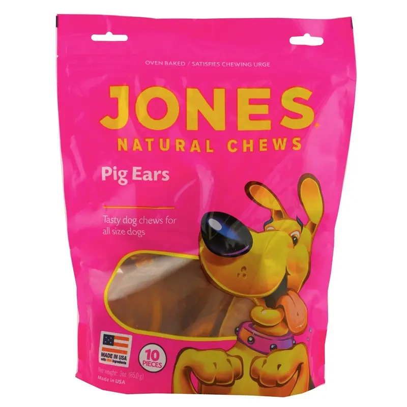 Jones Natural Dog Chews - Natural Pig Ears, Made in USA