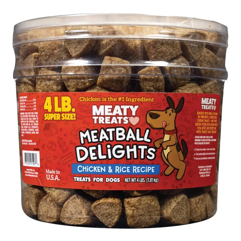 Meaty Treats Meatball Delights, Chicken & Rice Recipe