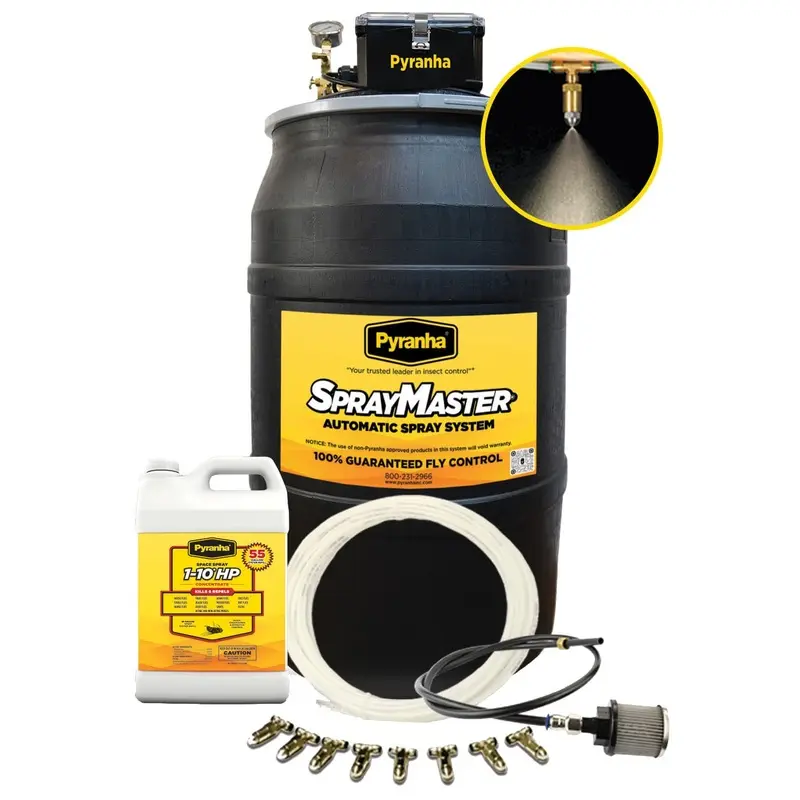 Pyranha SprayMaster Misting Barn Fly Spray System Kit & Accessories