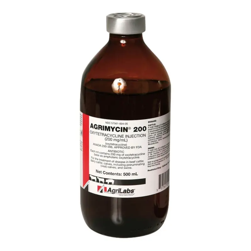 Rx Agrimycin 200 - Oxytetracycline Injection, 200mg/500ml