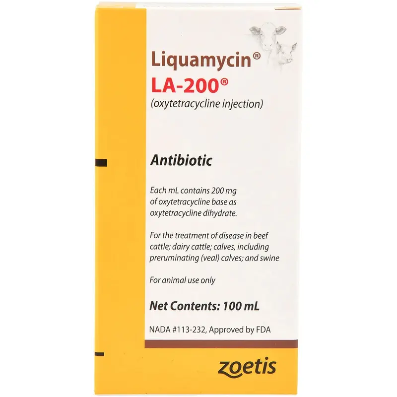Rx Liquamycin LA-200 Injection, 200mg/ml (Oxytetracycline)