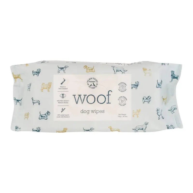 Woof Dog Wipes, Manuka Honey