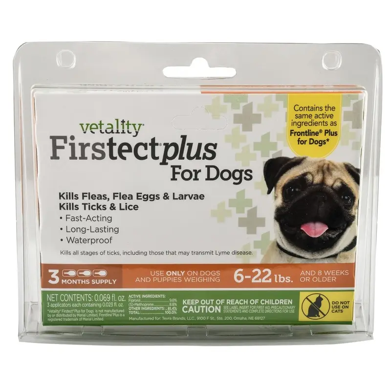 Vetality Firstect Plus for Dogs, 3-pack