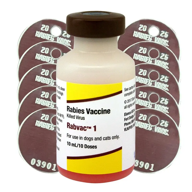 RabVac 1 Rabies Vaccine Kit with Tags for Dogs & Cats