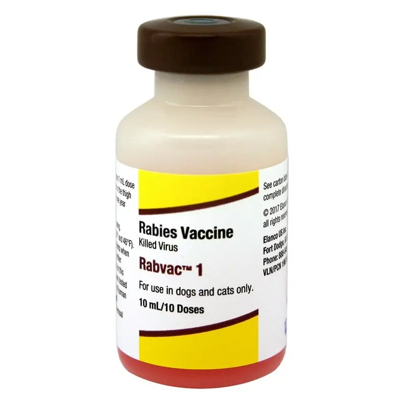 Rabvac 1 - Rabies Vaccine for Dogs & Cats, No Tags