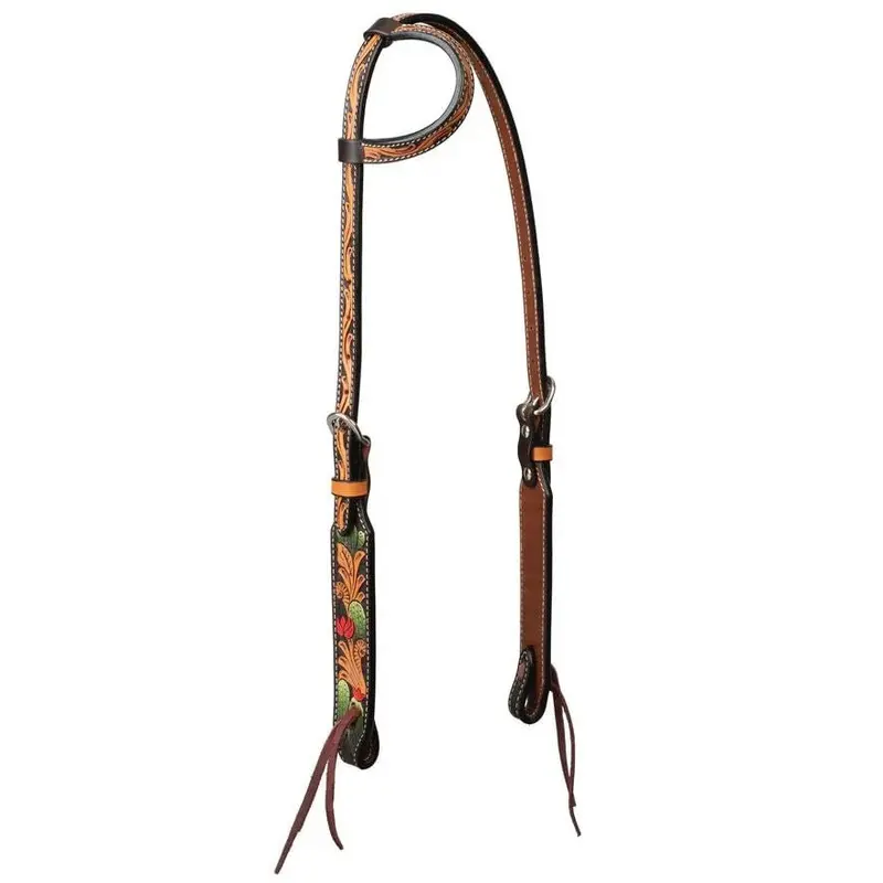 Weaver Turquoise Cross Cactus Sliding Ear Headstall