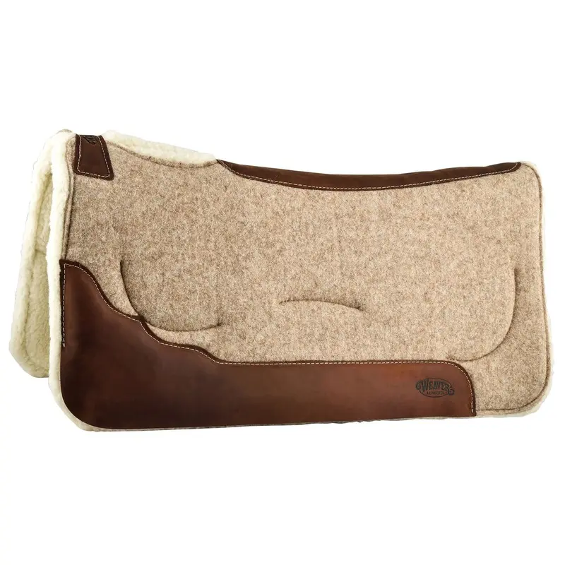 Contoured Shock-Absorbing Gel Wool Saddle Pad, Merino Wool