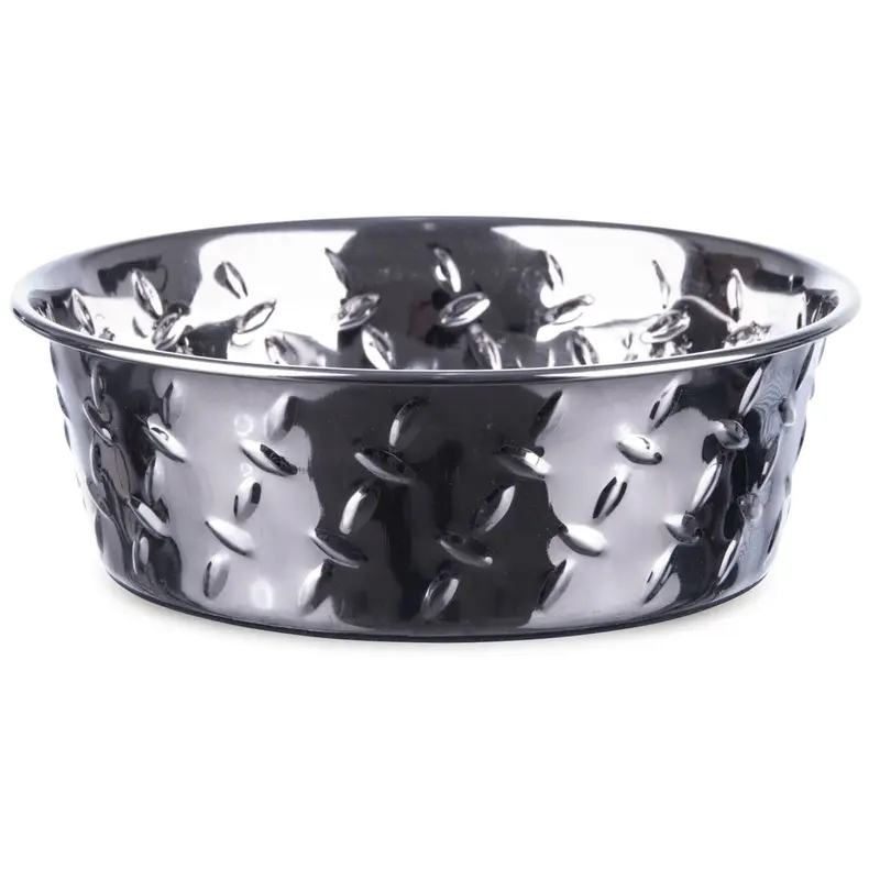 Ruff-N-Tuff Diamond Plate Steel Bowls