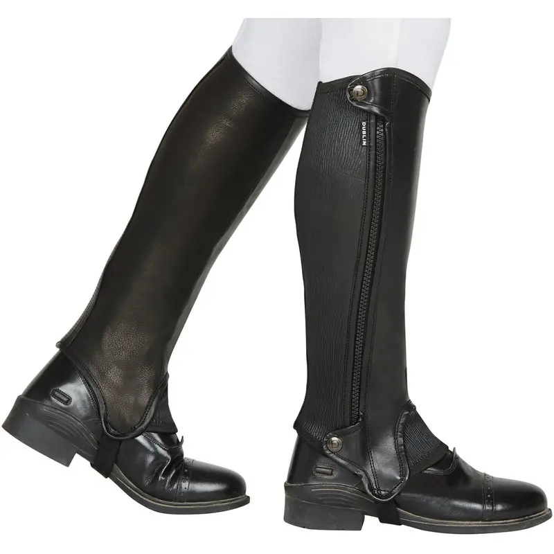 Dublin Evolution Side Zip Half Chaps, Black