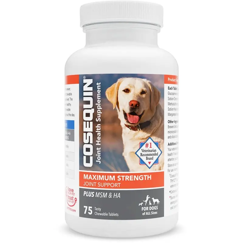 Nutramax Cosequin Maximum Strength Joint Health Plus MSM & Ha Supplement for Dogs