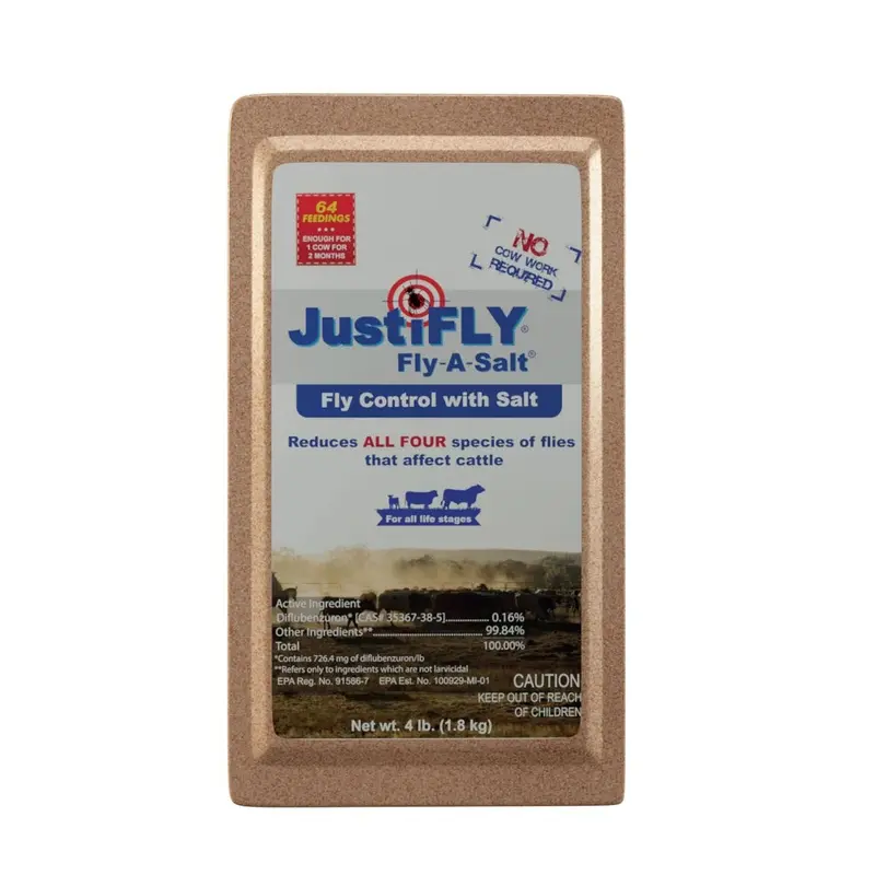 JustiFly Fly-A-Salt Block, 4 lbs