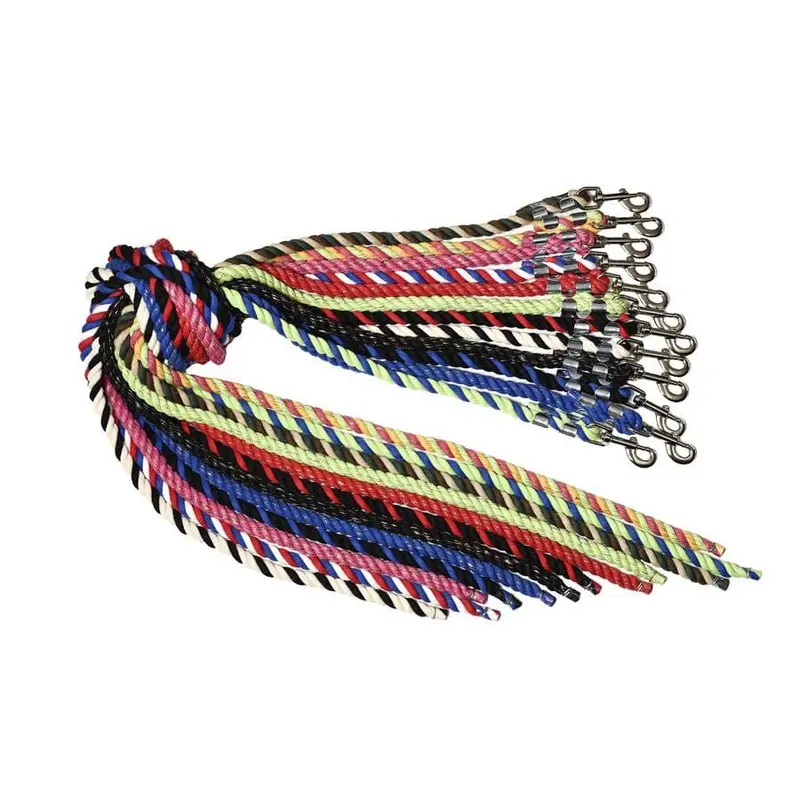 Perri's Leather Glitter Cotton Lead Rope, Assorted Colors, 1/2" x 6'