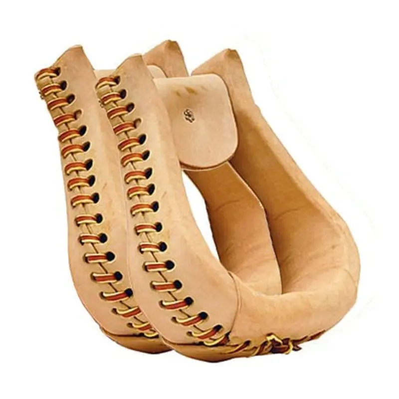 Leather Bell Bottom Stirrups, Pair