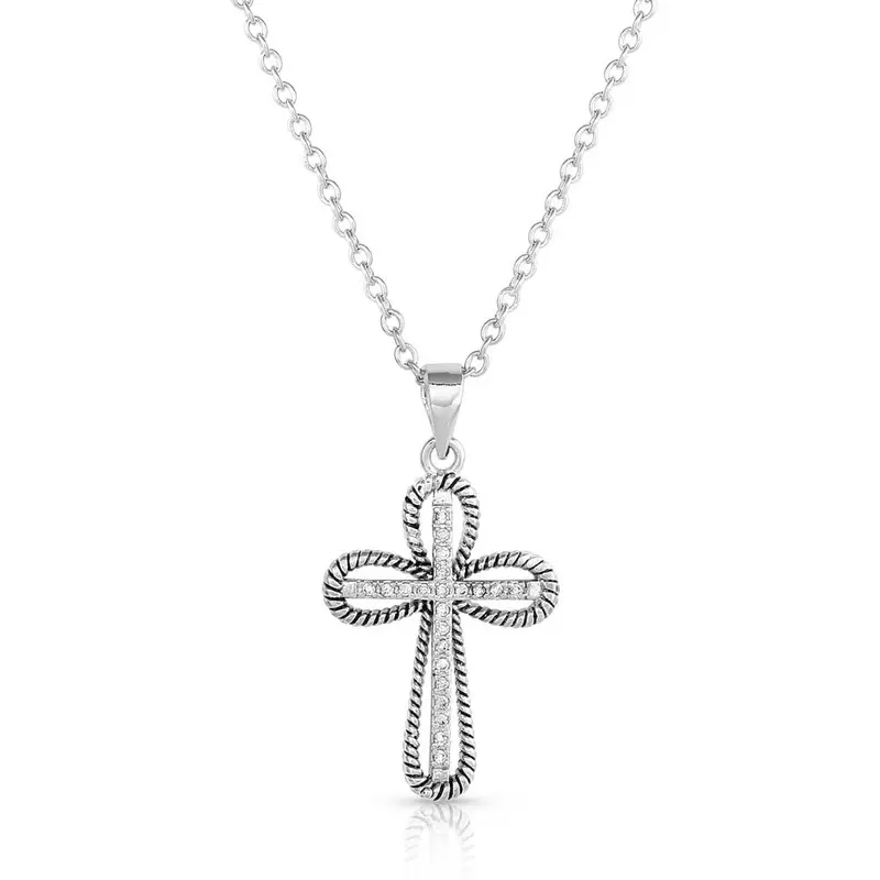 Expressive Faith Crystal Cross Necklace