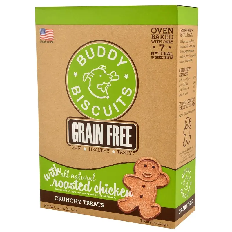 Grain-Free, Oven-Baked Buddy Biscuits, 14 oz