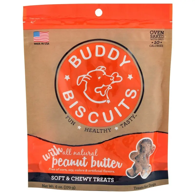 Soft & Chewy Buddy Biscuits Dog Treats, 6 oz