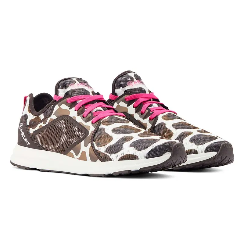 Ariat Women's Fuse Tennis Shoes, Cow Print