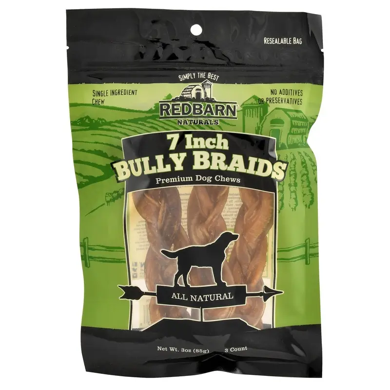 Redbarn 7" Braided Bully Sticks