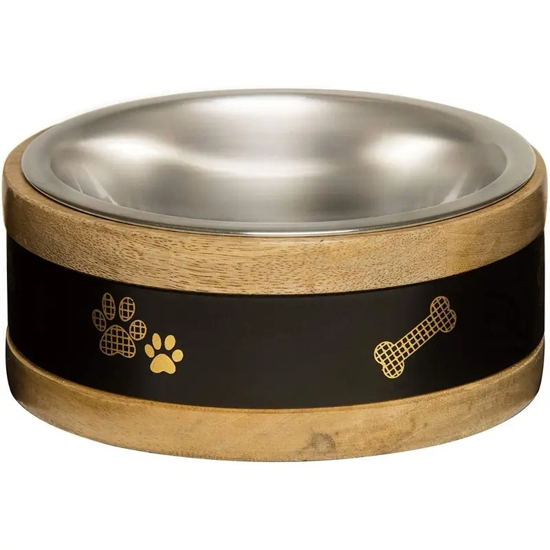 Wooden Ring Dog Bowl