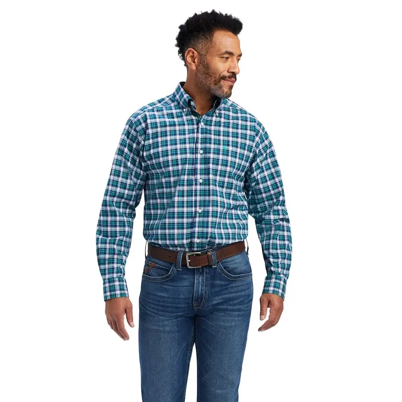 Ariat Men's Pro Series Brantleigh Stretch Classic Fit Shirt, Jelly Bean
