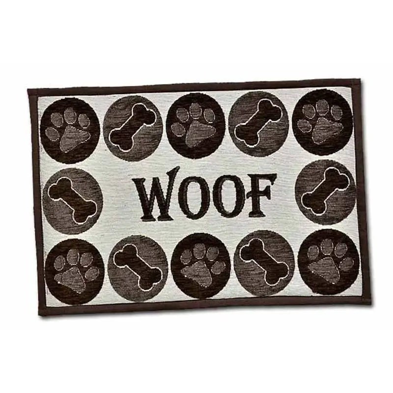 Chenille Fashion Dog Bowl Mat