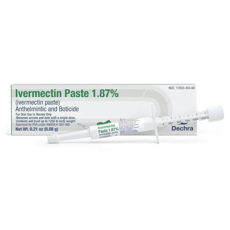 Dechra Ivermectin Paste 1.87% Anthelmintic and Boticide for Horses