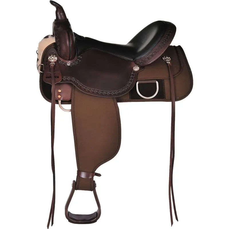 High Horse Magnolia Cordura Trail Saddle, Wide, Tobac