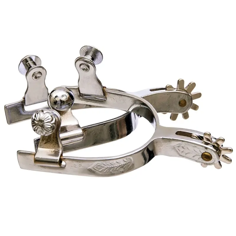 Jeffers Youth Engraved Spurs, Pair