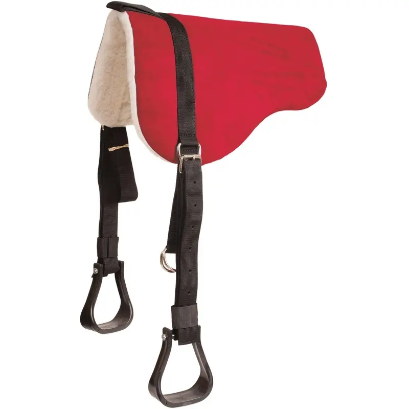 Mustang Faux Suede Bareback Pad w/Stirrups, 30" x 26"
