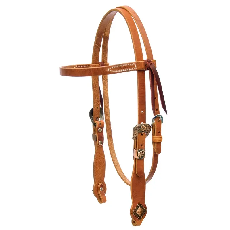 Berlin Leather Cowboy Culture Floral Buckle Headstall