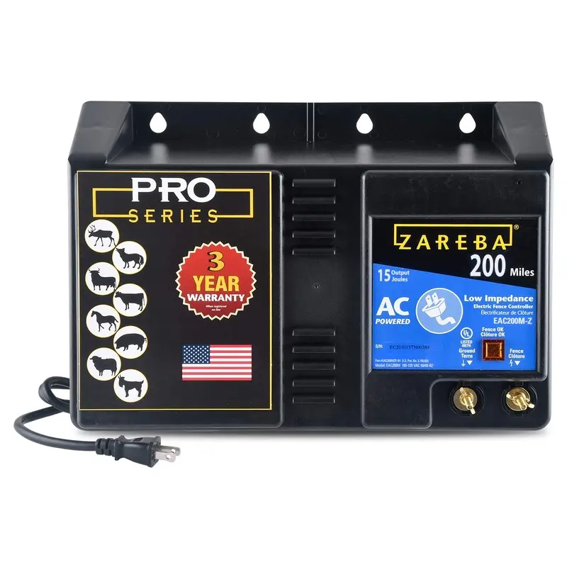 Zareba 200 Mile AC Low-Impedance Electric Fence Charger