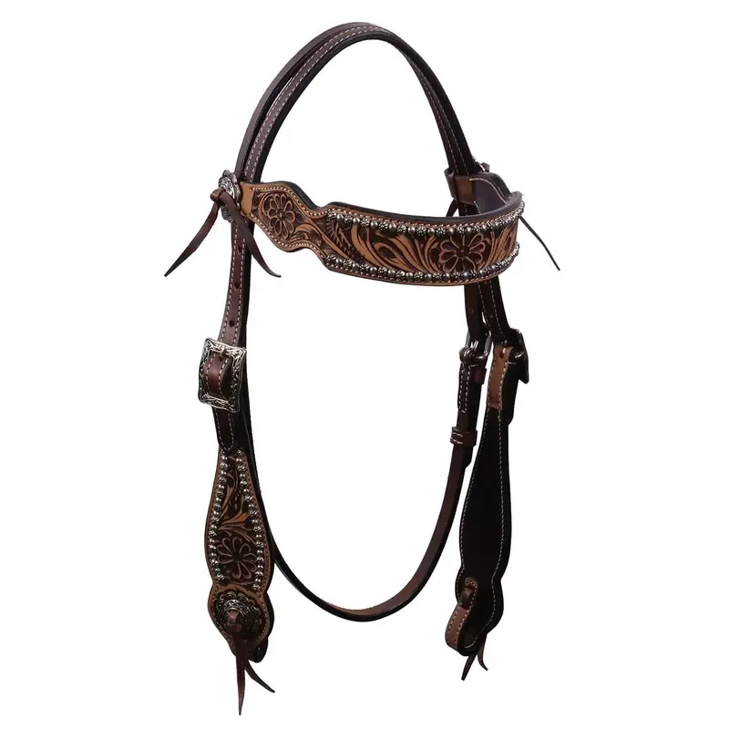 Cody Pro Flower Tooled Headstall