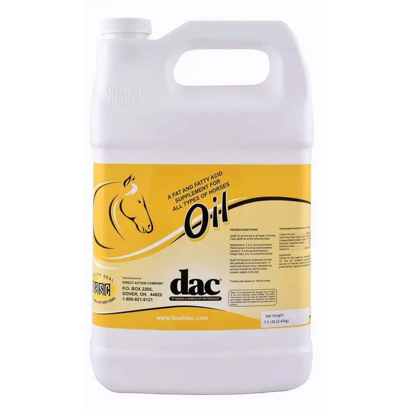 dac Oil Fatty Acid Supplement for Horses, 7.5 lb