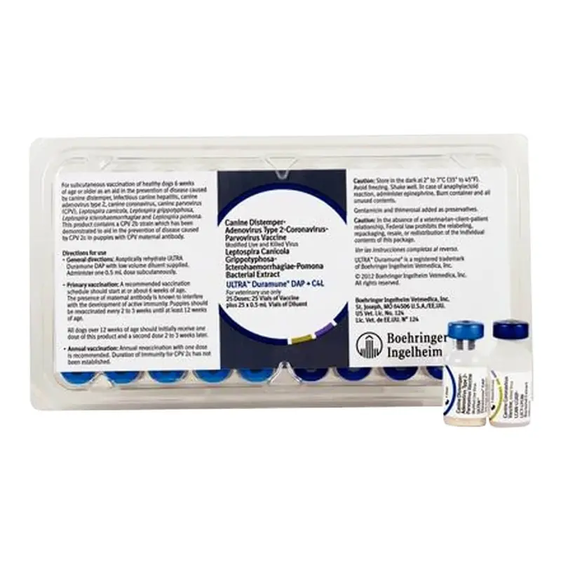 TruCan Ultra DAP+CL4 / Ultra Duramune DAP+C/4L Vaccine for Dogs (25 x 0.5ml)