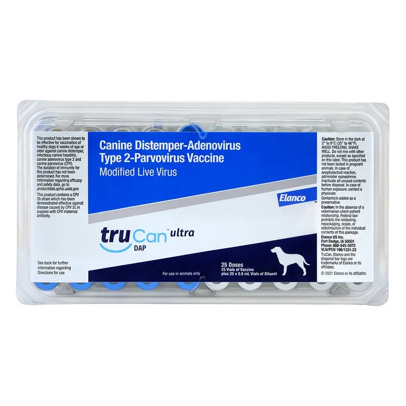 TruCan Ultra DAP/Ultra Duramune DAP Dog Vaccine, Tray (25 x 1ml)