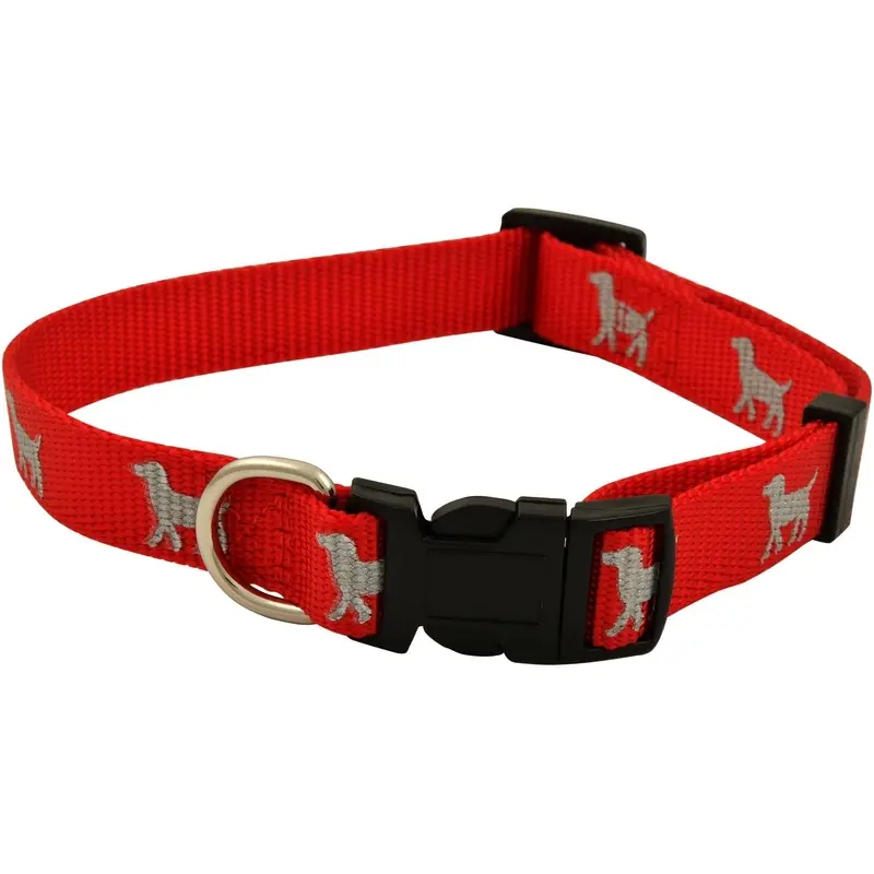 Jeffers Reflective Hound Series Adjustable Nylon Dog Collars, 5/8"W x 10-16"L