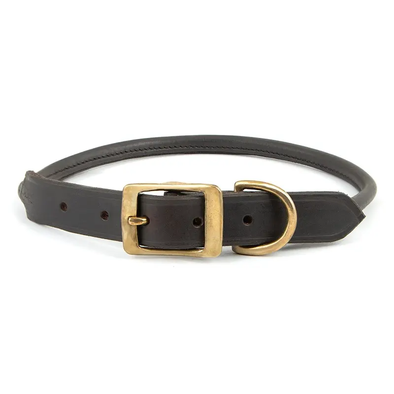 Jeffers Rolled Leather Dog Collars